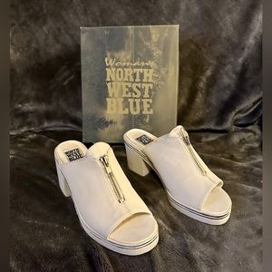 Northwest Blue Wedge Mules